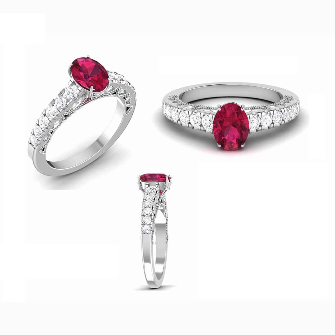 红色宝石戒指